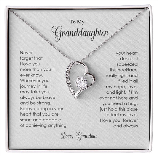 To My Granddaughter | Never Forget That I Love You - Forever Love Necklace